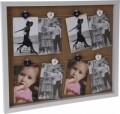 Rama foto Home&Love, 8 fotografii, 51 x 43 cm, MDF, natur/alb