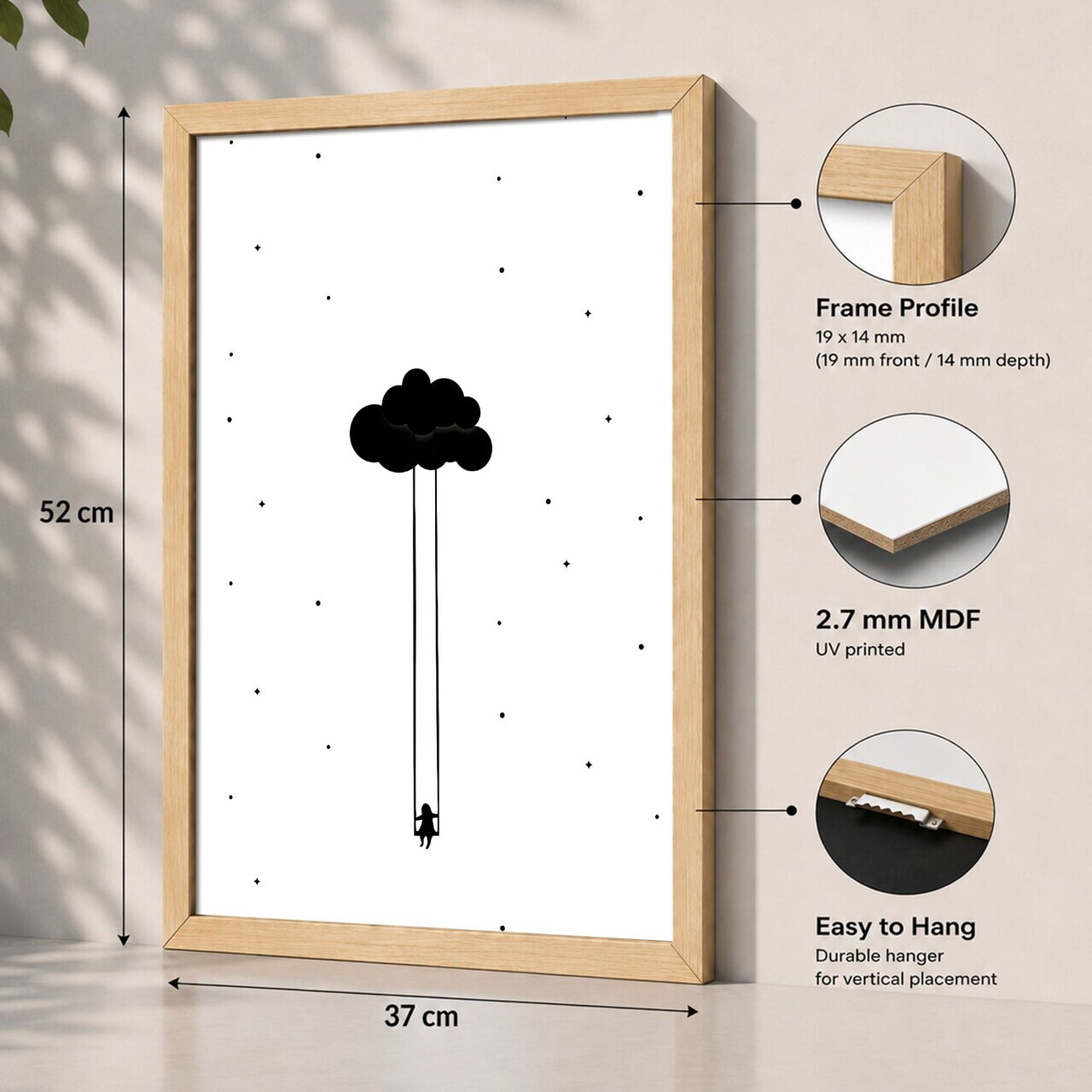 Tablou decorativ, 3752AACT-029, Fundal: 100% MDF (Grosime: 2,7 mm) Vopsire: Imprimare UV, Multicolor — imaginea 2