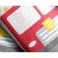 Lenjerie de pat pentru o persoana, Small Fireman White, Royal Textile, 2 piese, 140 x 200 cm, 100% bumbac, multicolora