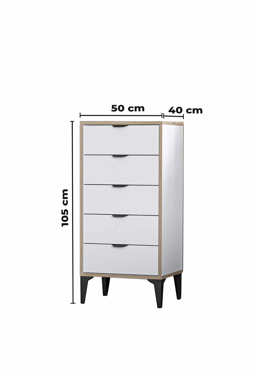 Dulap, Hanah Home, Arden, 50x105x40 cm, Alb - view 9