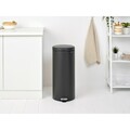 Cos de gunoi cu pedala, Brabantia, NewIcon Mineral Infinite Grey, 30 L, 38x29.3x67.9 cm, otel, gri