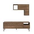 Comoda TV cu raft, Decortie, Heaton, pal melaminat, maro