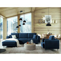 Coltar extensibil stanga 4 locuri ELTAP, LT-40NU, Dalia, 289x190x95 cm, lemn/poliester, albastru inchis