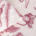 Lenjerie de pat dubla Kamari, Homla, 3 piese, 160x200 cm, bumbac, bej/roz