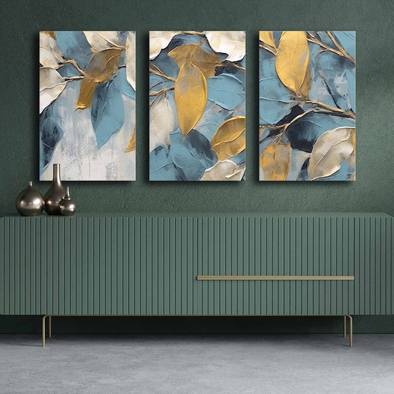 Set 3 tablouri decorative 3P4570GSC-010 Lemn Multicolor