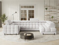 Coltar extensibil dreapta 3 locuri ELTAP, RT-01ROY, Fectory, 346x205x93 cm, lemn/poliester, alb