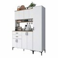 Dulap multifunctional, Hanah Home, JE263, 160x204.2x45 cm, Alb/Maro