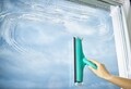 Aparat pentru curatat geamuri, 3 in 1, Wiper W&F Cleaner L micro duo, Leifheit, 33 cm, cauciuc/microfibra, alb/verde
