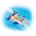 Hamac plutitor dublu pentru piscina Twolok InnovaGoods, 135 x 131.5 cm, albastru