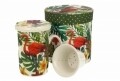 Cana cu infuzor Flamingo, Duo, 320 ml, portelan, multicolor