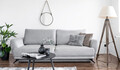 Canapea extensibila 3 locuri ELTAP, Meg12, Megis, 242x95x90 cm, lemn/poliester, gri deschis