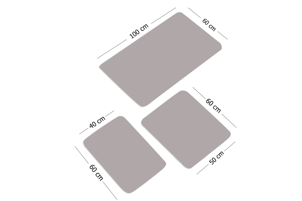 Set covoraș de baie (3 bucăți), Chilai Home by Alessia, Yekta, Acril, Multicolor