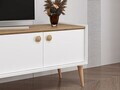 Comoda TV, Hanah Home, Mitra, 180x52x35 cm, Alb / Artizanal