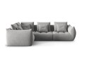 Coltar modular stanga 3 locuri, Bloom-184, Micadoni Home, 316x216x95 cm, catifea, gri