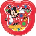 Farfurie intinsa Mickey Mouse, Disney, 22x21 cm, plastic, rosu