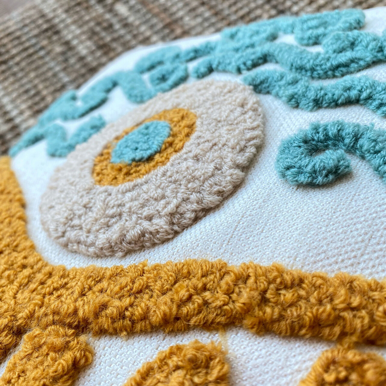 Perna, Sunny Eye, Material: 20% in, 80% poliester, Mustar / Menta / Albastru - 1 | YEO