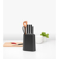 Suport pentru cutite si ustensile, Brabantia, Profile, 19x9.3x23 cm, plastic, gri inchis