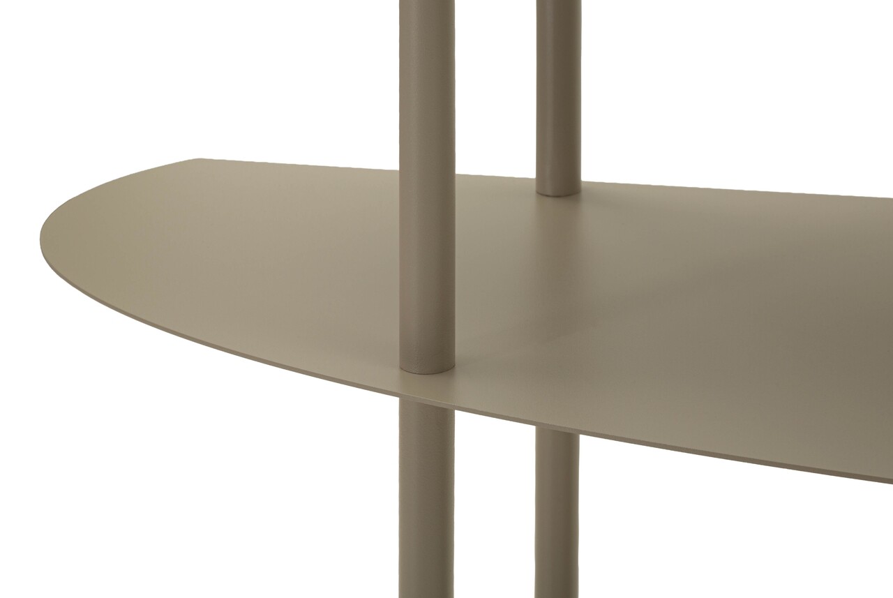 Consola, Mauro Ferretti, Saturn, 90x28x81 cm, metal, gri dove - imagine 2