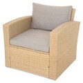 Set mobilier pentru gradina/terasa, Rocco, 5 piese, natur/bej