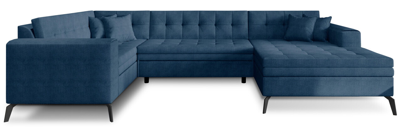 Coltar extensibil dreapta 5 locuri ELTAP, MON-RT-40GO, Montez, 340x180x93 cm, lemn/poliester, albastru inchis - view 2