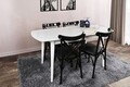 Masa, Nmobb , Retro 1193, 130+30x75x80 cm, MDF , Alb