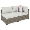 Set coltar si masuta, Cherry Point, L.230 l.218 H.80, aluminiu, gri