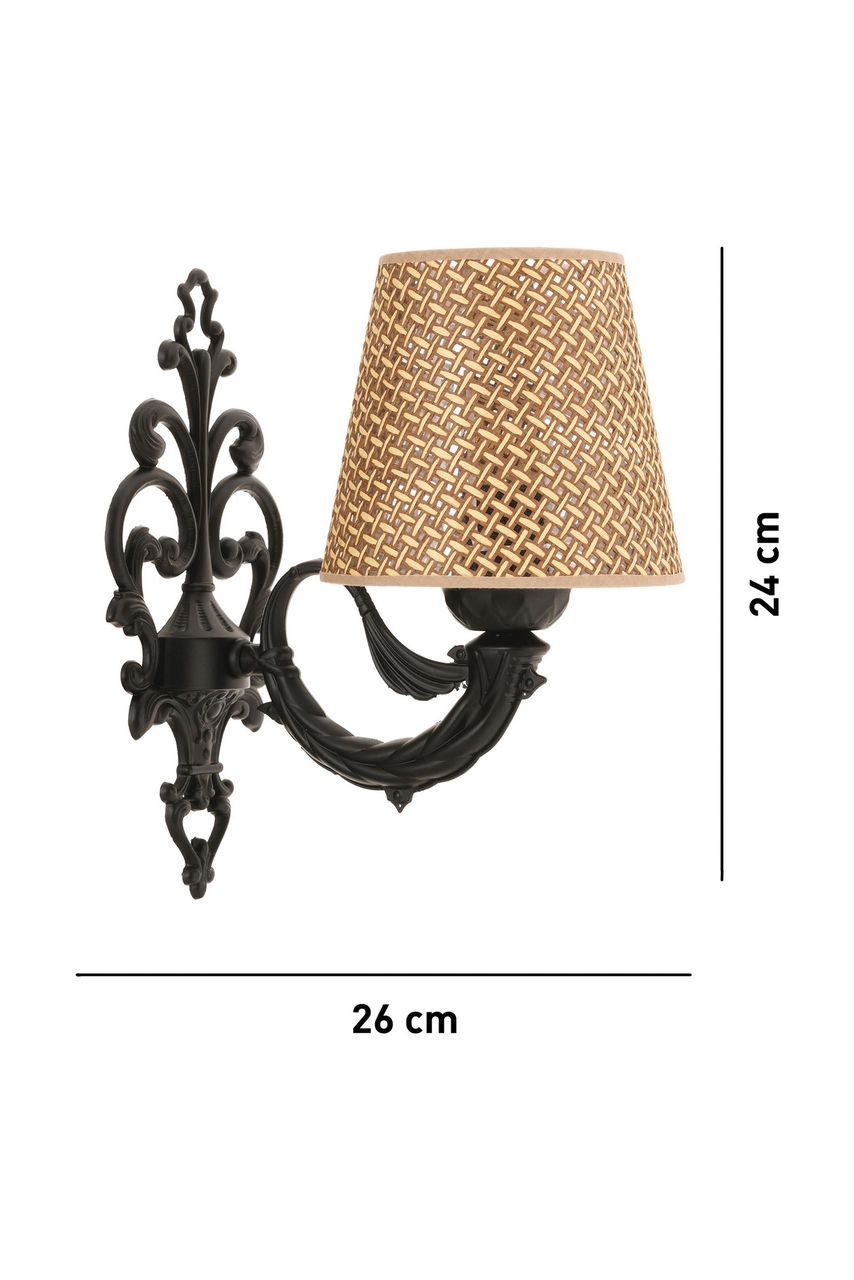 Aplica de perete, Opviq, 390FLH2361, Natural/Negru - view 4