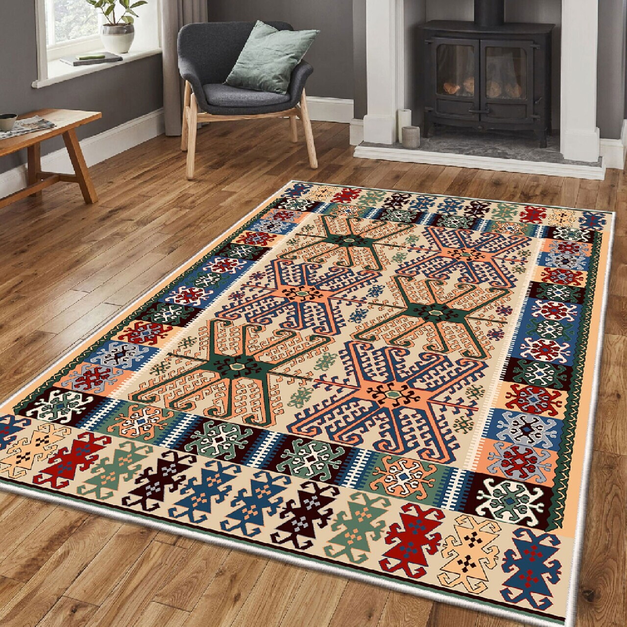 Covor, Els2052, 120x180 cm, Multicolor — imaginea 2