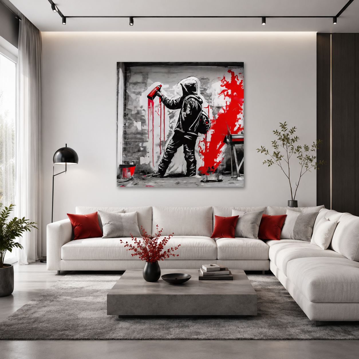 Tablou decorativ, KNV12085, Canvas, Lemn, Multicolor