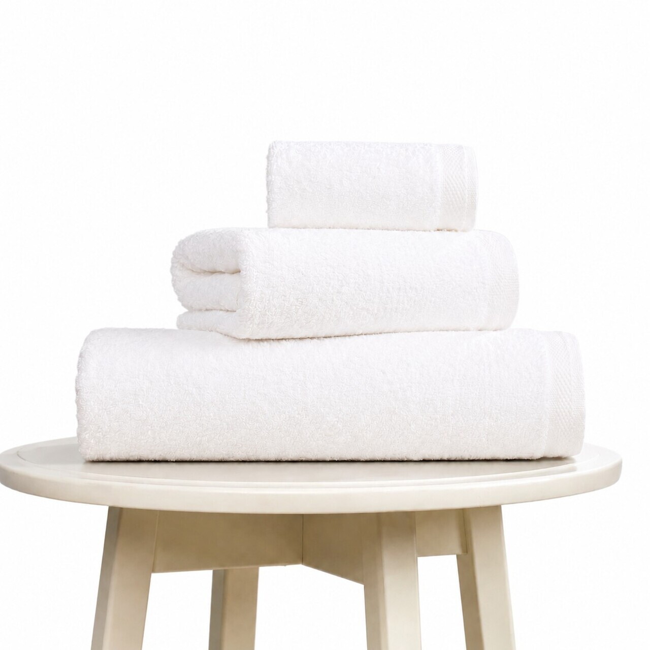 Set prosoape, L'essentiel Maison, Bordure, Alb