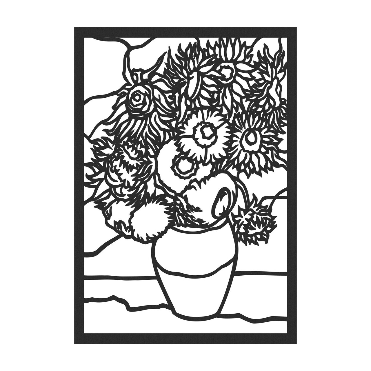 Decoratiune de perete, RT-AWD-002, Dimensiuni: 58,5 x 41 cm, Negru — imaginea 2