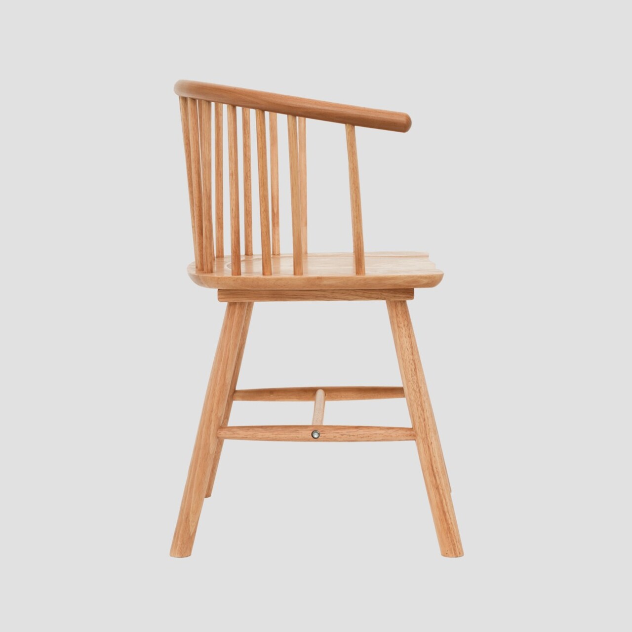 Scaun Ponto, Homla, 54x45x77 cm, lemn de cauciuc, natur