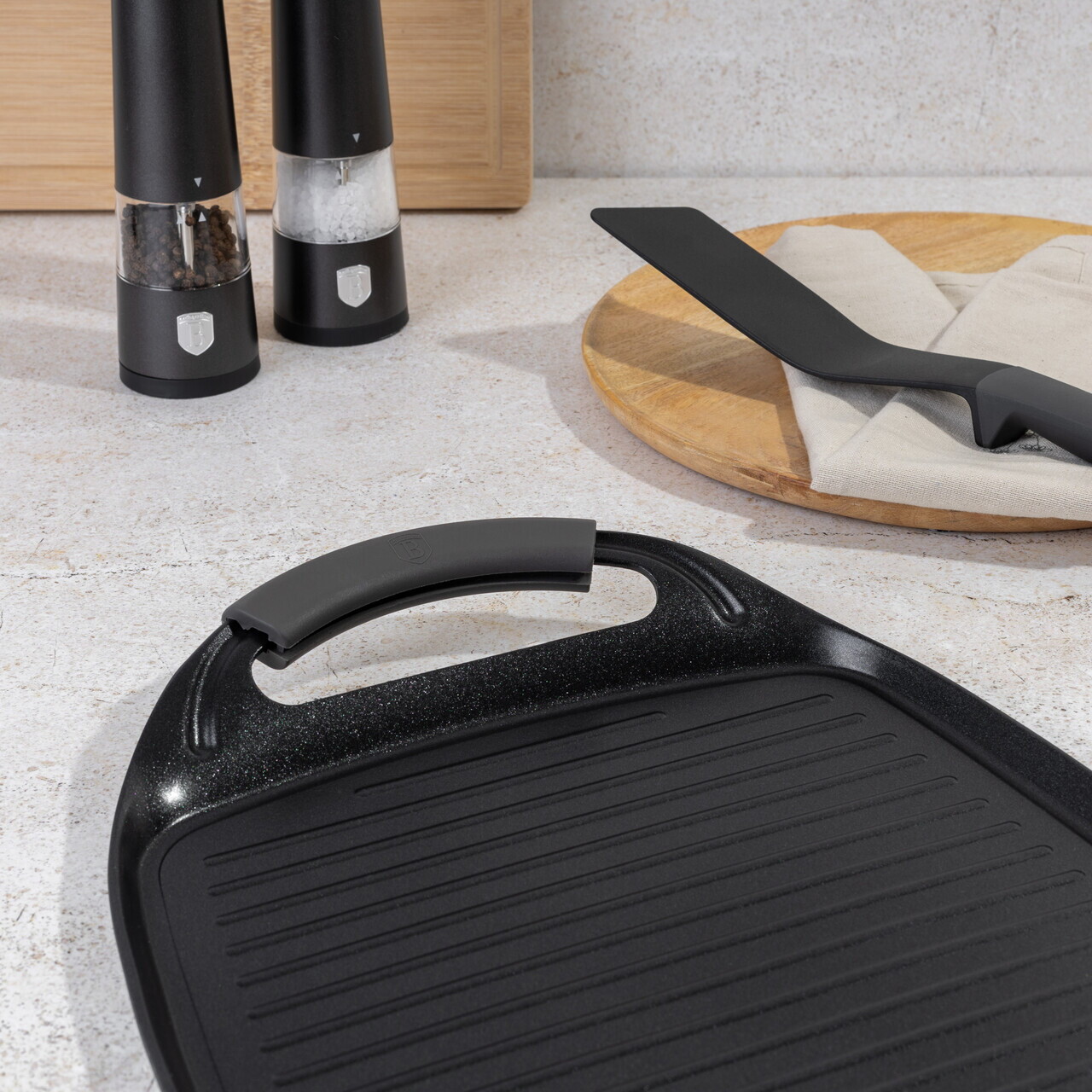 Tava grill Berlinger Haus, Anthracite, 47x29 cm, aluminiu forjat, antracit mat - imagine 6