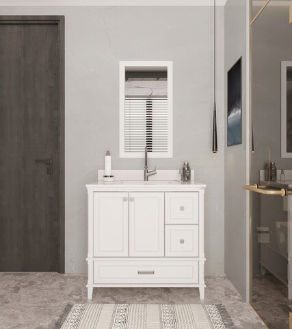Set mobilier de baie (2 piese), jussara, yukon 36, alb