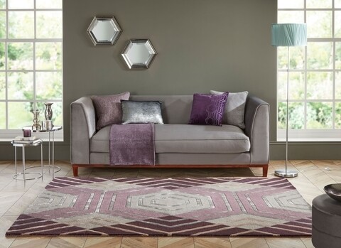 Covor, flair rugs, architect harlow plum, 160 x 230 cm, lana/vascoza, multicolor