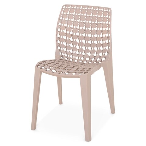 Scaun suprapozabil, Grig, 48 x 52 x 80 cm, plastic, bej