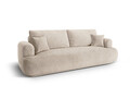 Canapea extensibila 3 locuri, Ella-193, Micadoni Home, 253x108x94 cm, tesatura structurata chenille, bej sand