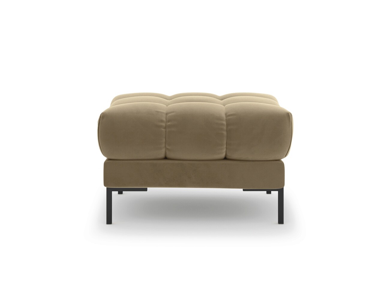 Taburet, Mamaia, Micadoni Home, BL, 60x60x41 cm, catifea, bej - 1 | YEO