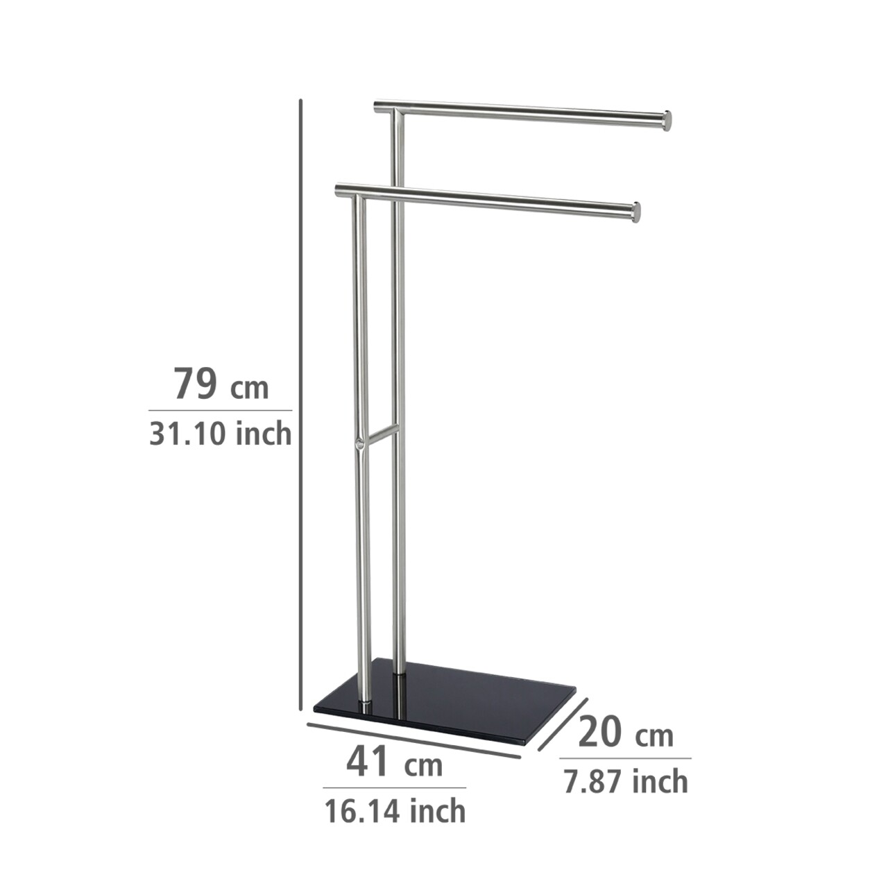 Suport pentru prosoape, Wenko, Lima, 41 x 79 x 20 cm, inox - 1 | YEO