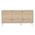 Bufet inferior Billie, Pakoworld, 149x40x77 cm, PAL melaminat, sonoma/gri