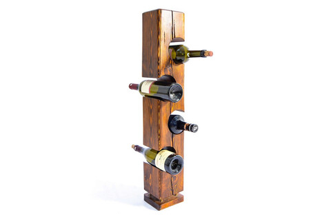 Raft pentru sticle de vin, Massive Design, Wiholder, 15x15x60 cm, Nuc