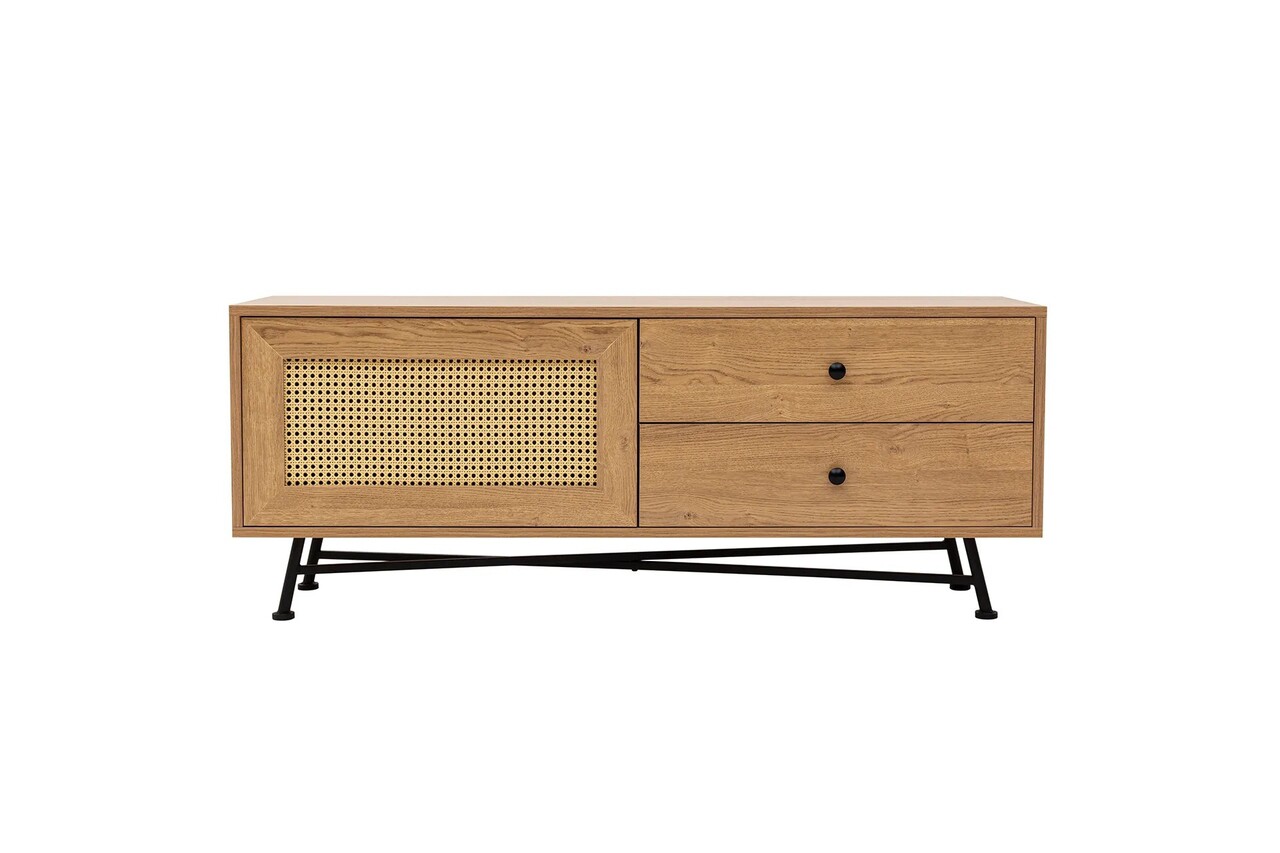 Comoda TV, Hanah Home, Nala 140, 140x55x40 cm, Natural - imagine 7