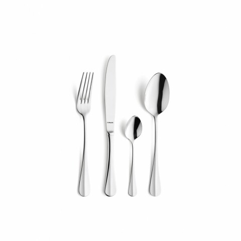 Set tacamuri 24 piese, amefa, baguette, inox, argintiu