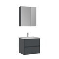 Set Dulap de Baie cu Chiuvetă și Oglindă (2 Piese), Hanah Home, Side 65 v2, Antracit mat