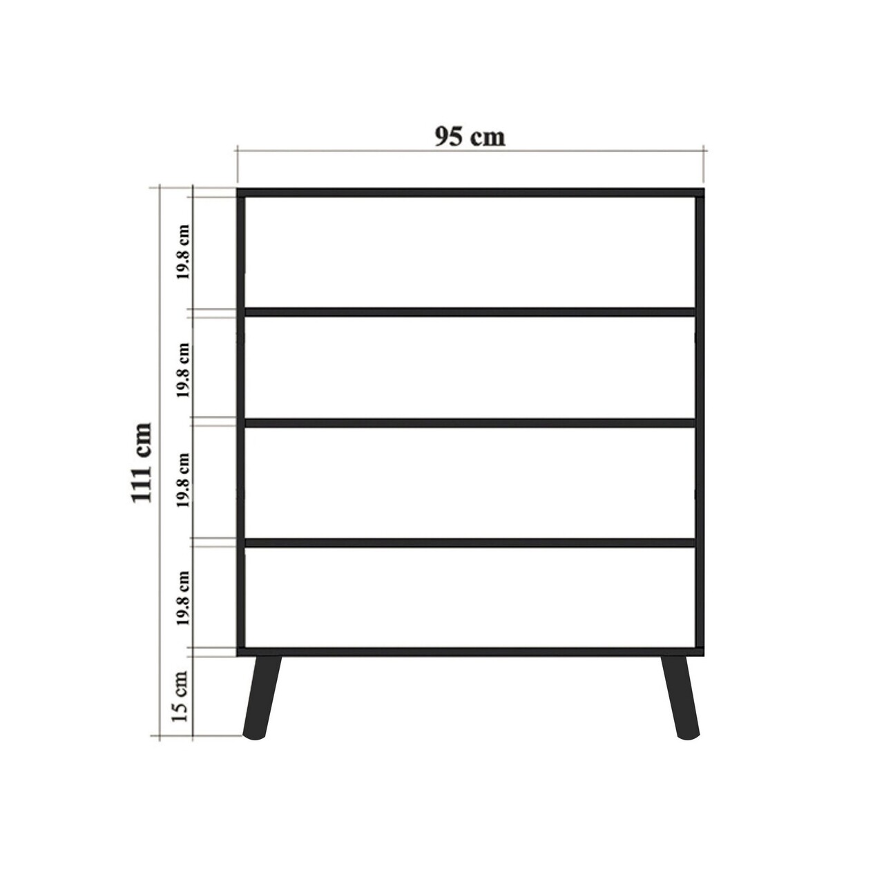Dulap multifunctional, Vella, Palm, 95 x 111 x 36 cm, pal melaminat, multicolor