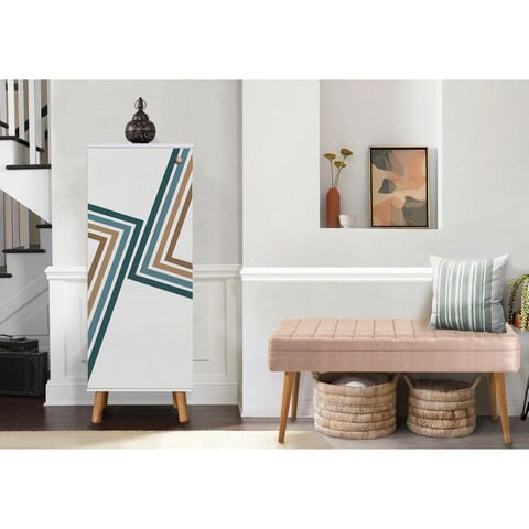 Set de mobilier pentru hol, Hanah Home, Vegas White, Alb / Piatra