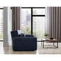 Canapea extensibila 3 locuri, ELTAP, Laine, 155x105x75 cm, lemn/poliester, albastru inchis