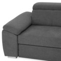 Coltar extensibil dreapta cu 3 tetiere si lada, Emily, L.272 l.175, stofa, PRM96 gri inchis