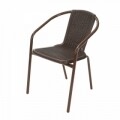 Set mobilier de gradina Royal, Heinner Home, 5 piese, plastic/sticla/otel, maro