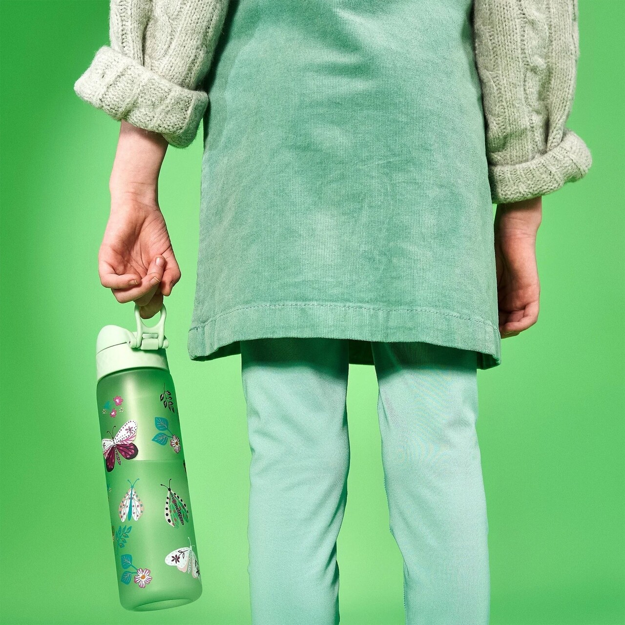 Sticla apa pentru copii Slim, recyclon, 500ml, Wild Butterflies - Ion8 - imagine 7